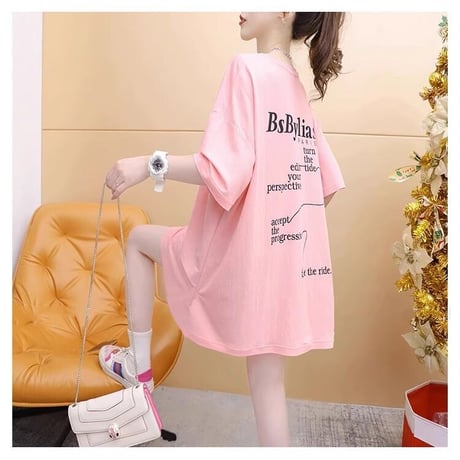 マタニティ　トップス　Tシャツ　ラウンドネック　ビッグサイズ　ゆったり
