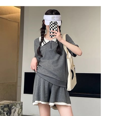 マタニティ　トップス&ボトムスセット　ショートパンツ　ゆったり