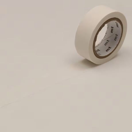 【カモ井加工紙】マスキングテープ mt 1P マットホワイト 15mm x 7M（個包装)