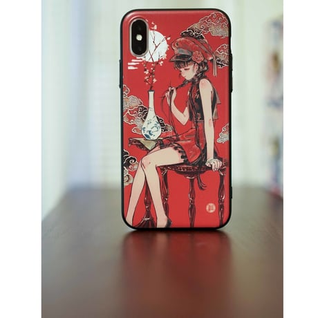 【壺也】月下少女(iPhone case 浮彫加工)