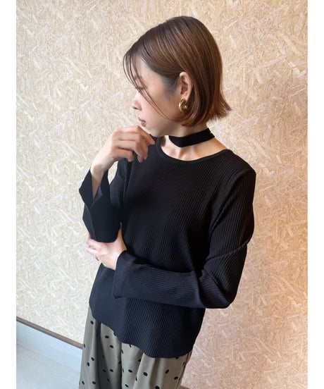 CHIGNON ★ 2way choker knit poncho