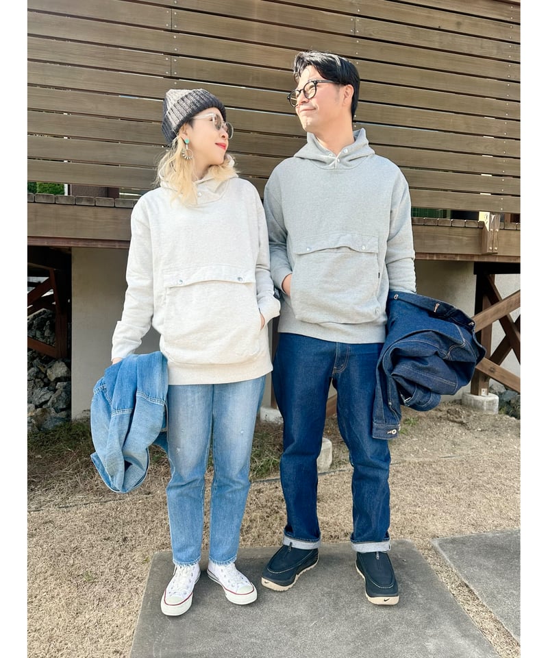 まこ JUDDY CORN デザート裏毛パーカー 杢グレー まこ JUDDY CORN