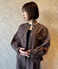 mink chair ★ no collar cocoon denim JK