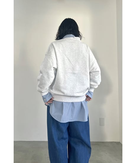 FOSI. ★ half zip logo sweat poncho