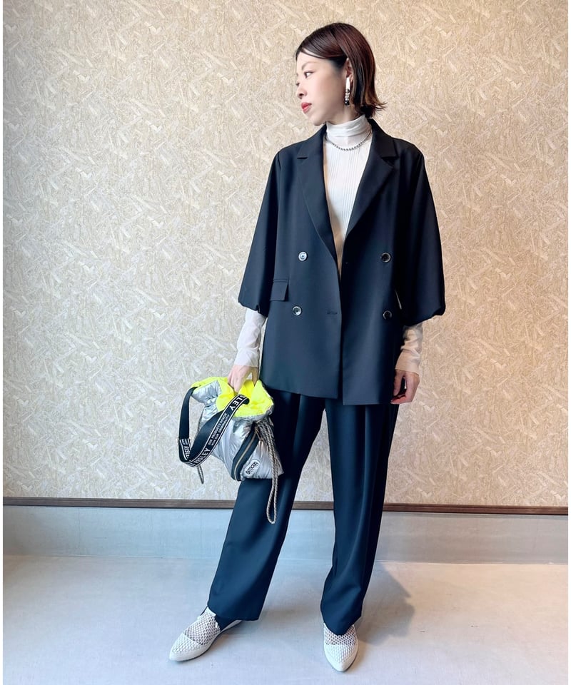 Margaux Vintage ノーカラージャケット ダークネイビー MARGAUX VINTAGE ☆ over track jacket | BASTET