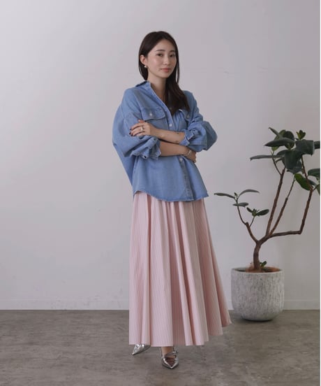 mink chair ★ color denim shirt
