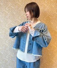 mink chair ★ V color denim jacket