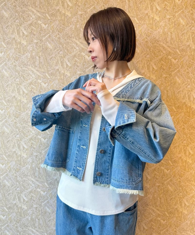 mink chair ☆ V color denim jacket | BASTET