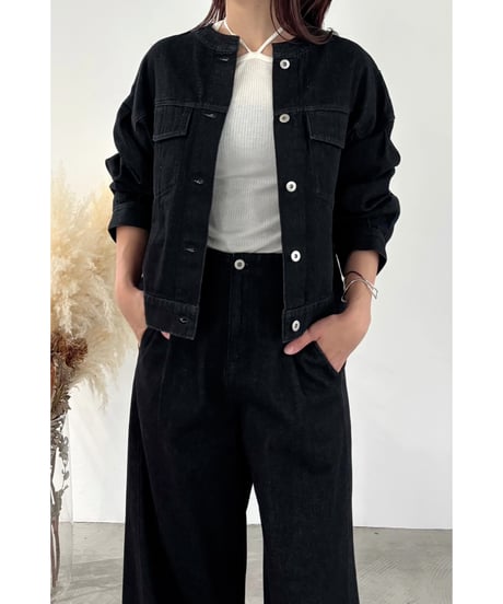 mink chair ★ no collar cocoon denim JK
