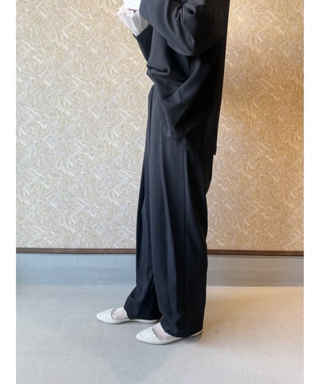 MARGAUX VINTAGE ★ waist logo tuck pants