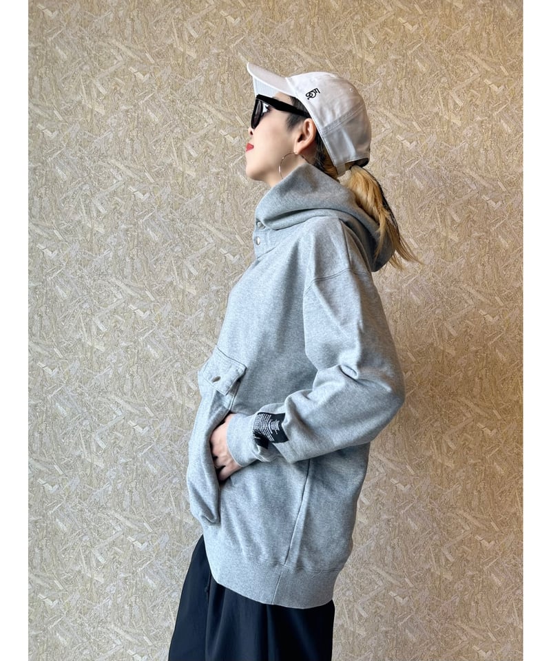 JUDDY CORNジュディコーンフード付きグレー ロングベスト27800円 JUDDY CORNジュディコーンフード付きグレー ロングベスト27800円