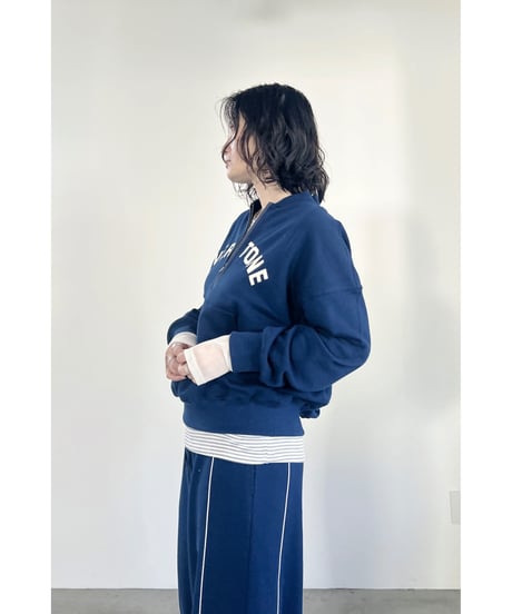 FOSI. ★ half zip logo sweat poncho