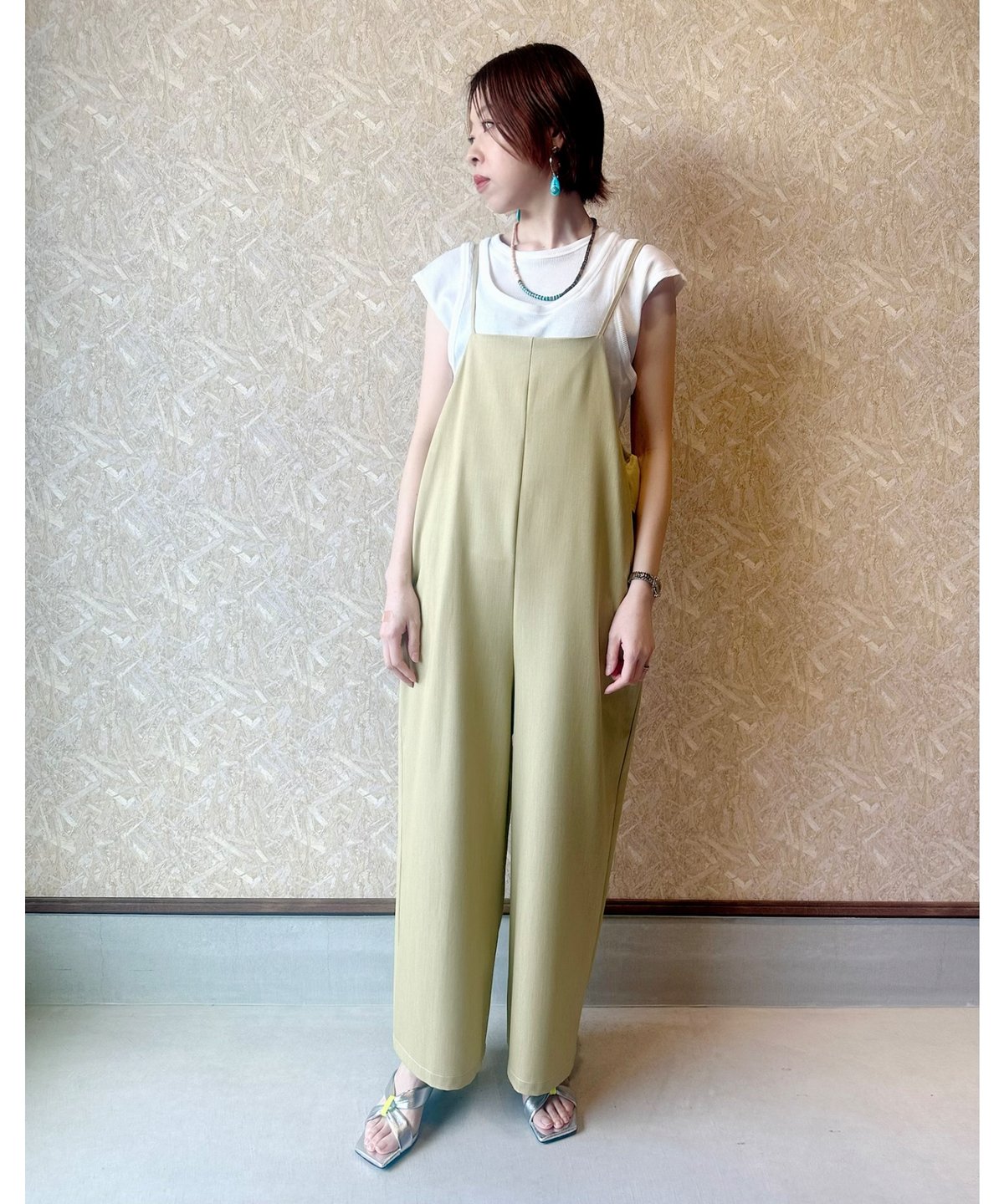 Rin　【ミンクチェア】オールインワン サロペット オーバーオール mink chair ☆ back frill denim salopette | BASTET