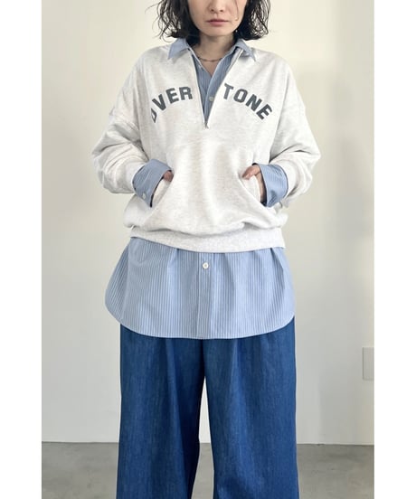 FOSI. ★ half zip logo sweat poncho