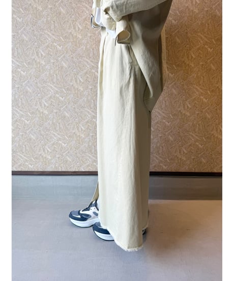 mink chair ★ fringe  denim long skirt