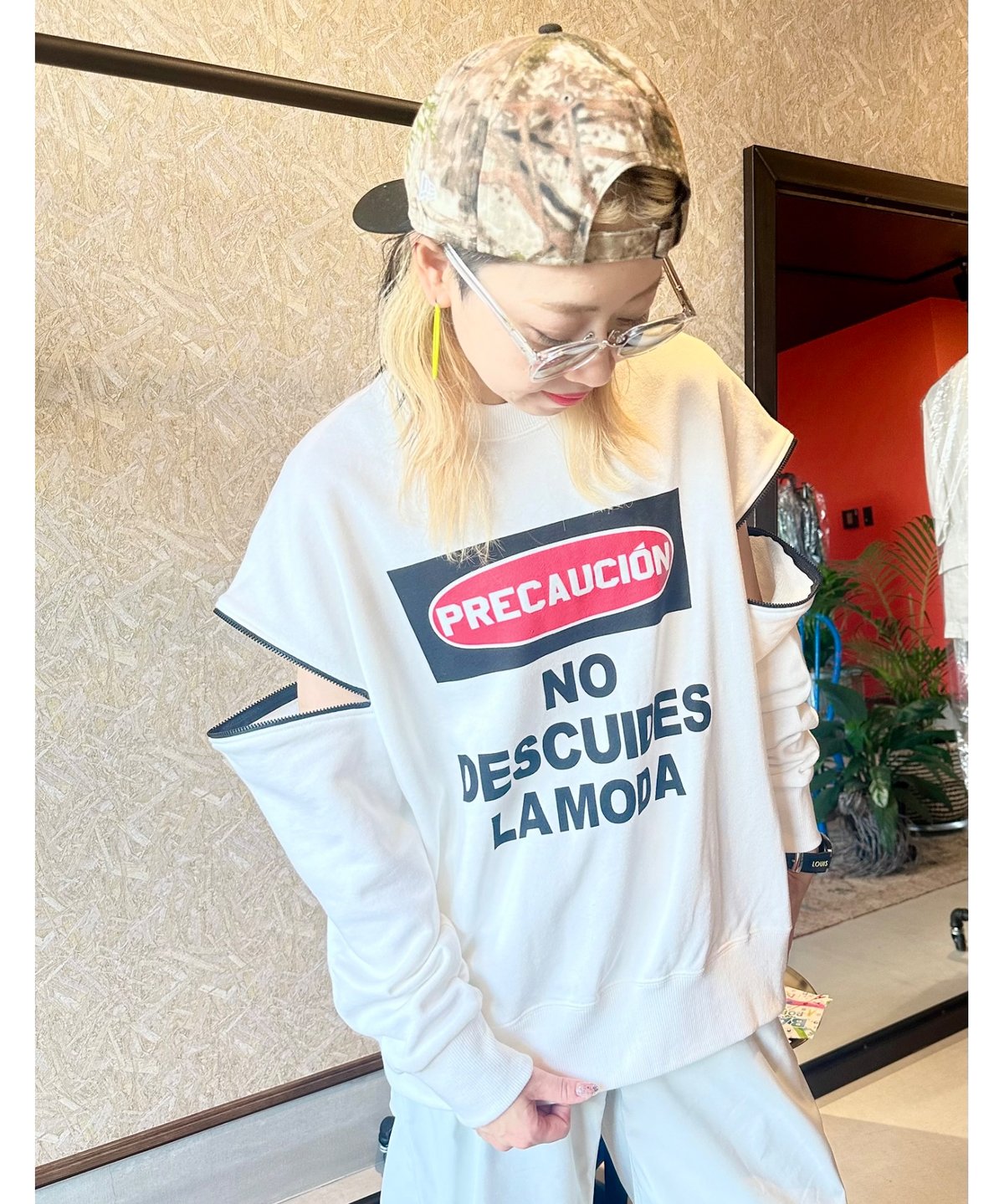 Risley◆リズレー ラインリブスエット  ポケット付き トレーナー FREAK'S STORE トレーナー スウェット スポーツ 襟付き ライン