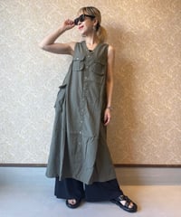 JUDDY CORN ★ tencel cargo jumper skirt