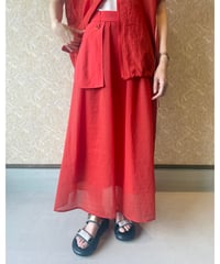 FOSI. ★ sheer nylon tuck flare skirt