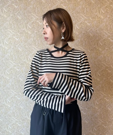CHIGNON ★ 2way choker knit poncho