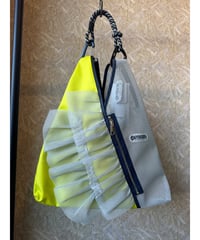 RISLEY ★ triangle mesh bag with frills