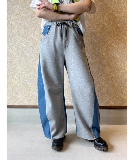 MARECHAL TERRE ★ combination cocoon denim pants