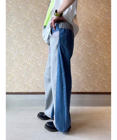 MARECHAL TERRE ★ combination cocoon denim pants