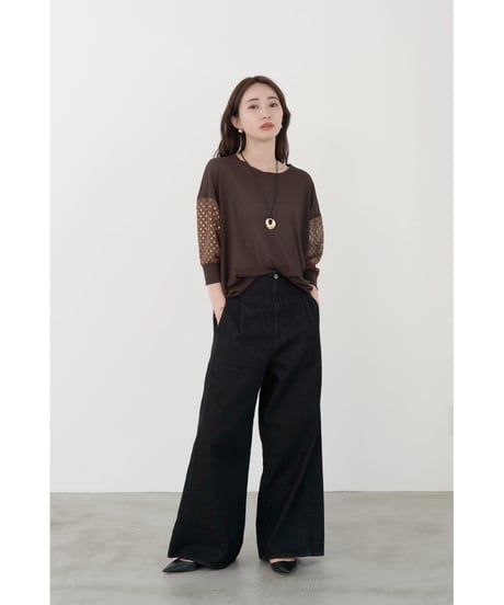 mink chair ★ side seam  denim pants