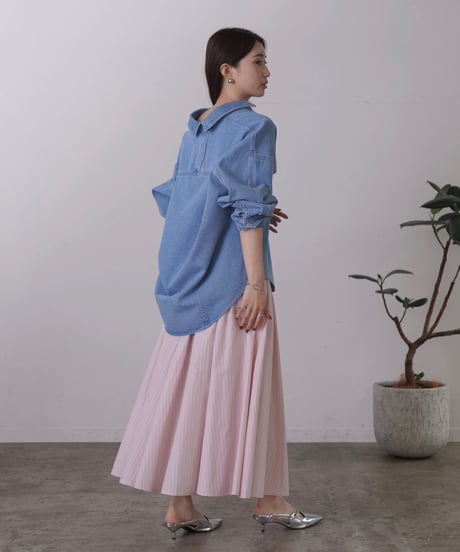 mink chair ★ color denim shirt