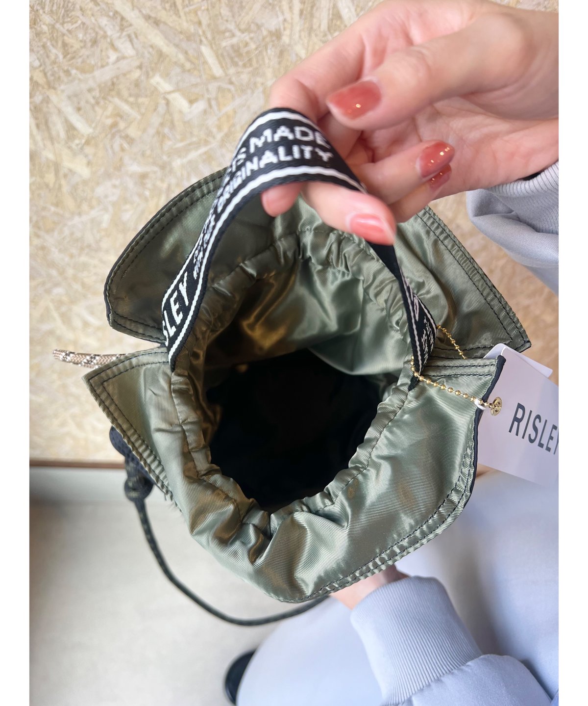 RISLEY リズレー Triangle fur bag R2503-FQB45】Triangle fur quilt mini bag（174098