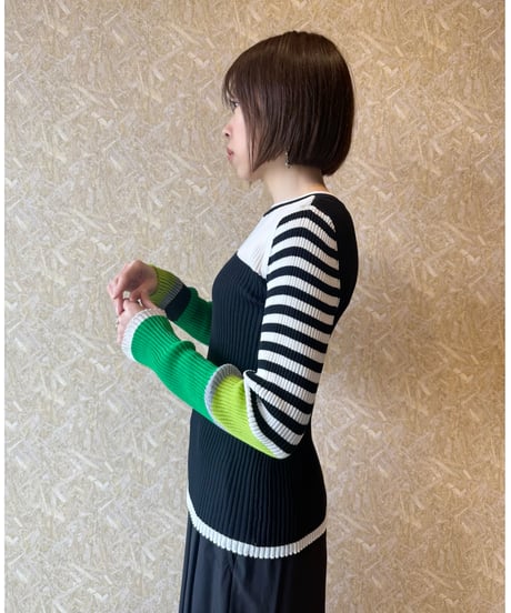 RISLEY ★ bi-color 2way knit