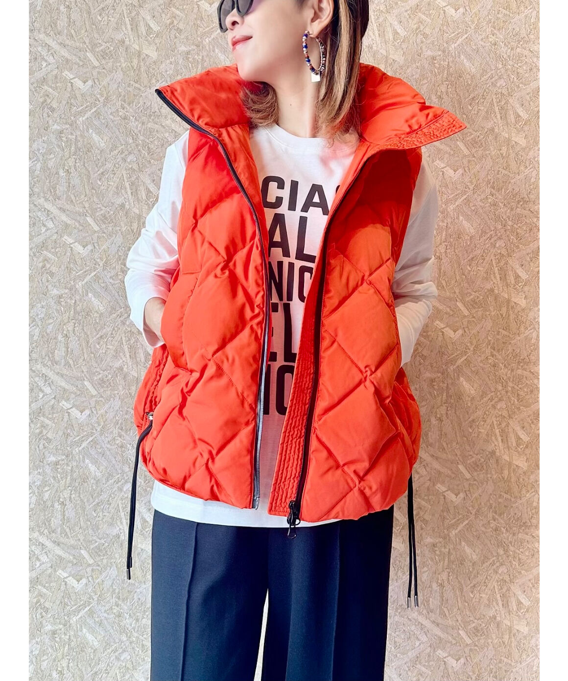 Margaux Vintage マルゴーヴィンテージ ダウンベストダブルジップ Margaux Vintage マルゴーヴィンテージ ダウンベストダブル