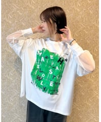 RISLEY ★ tulle docking long T-shirt