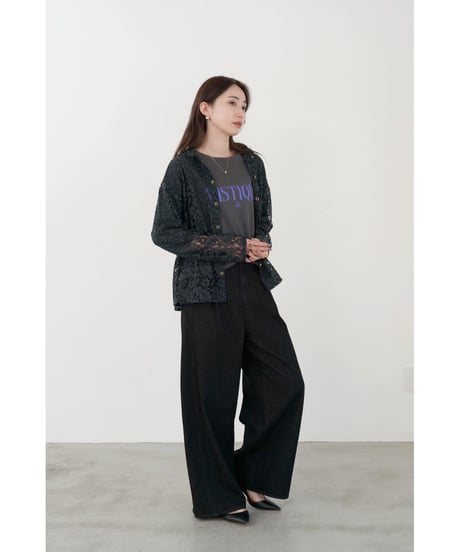 mink chair ★ side seam  denim pants