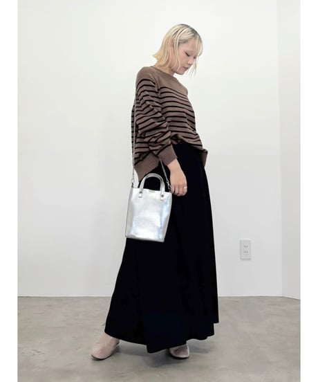 MICHNESS ★ velours line flare skirt