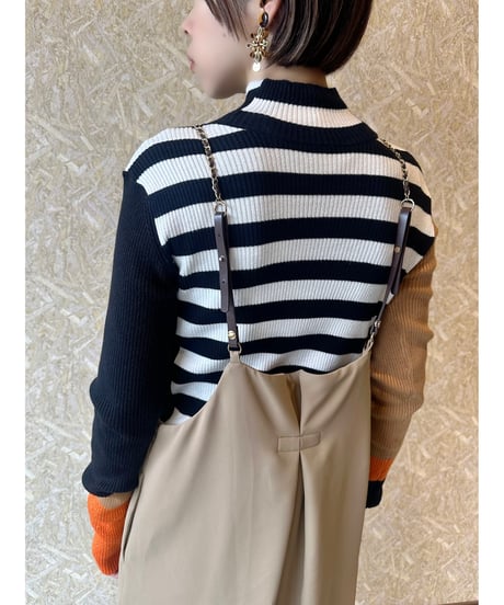 CHIGNON ★ chain suspenders pants