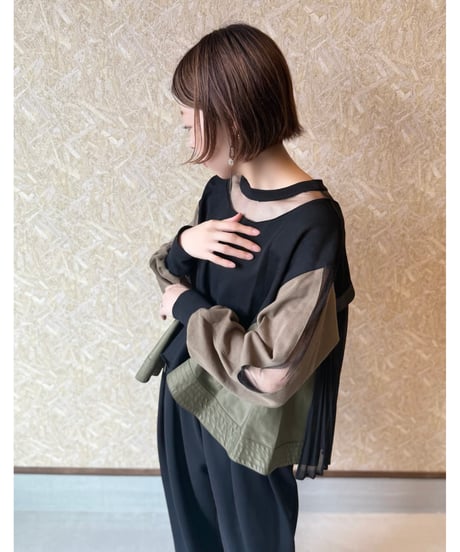 RISLEY ★ back pleated pullover