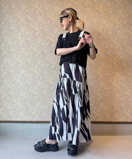MARGAUX VINTAGE ★ geometric W logo skirt