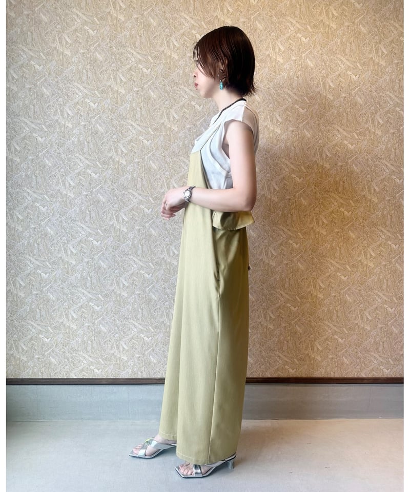 Rin　【ミンクチェア】オールインワン サロペット オーバーオール mink chair ☆ back frill denim salopette | BASTET