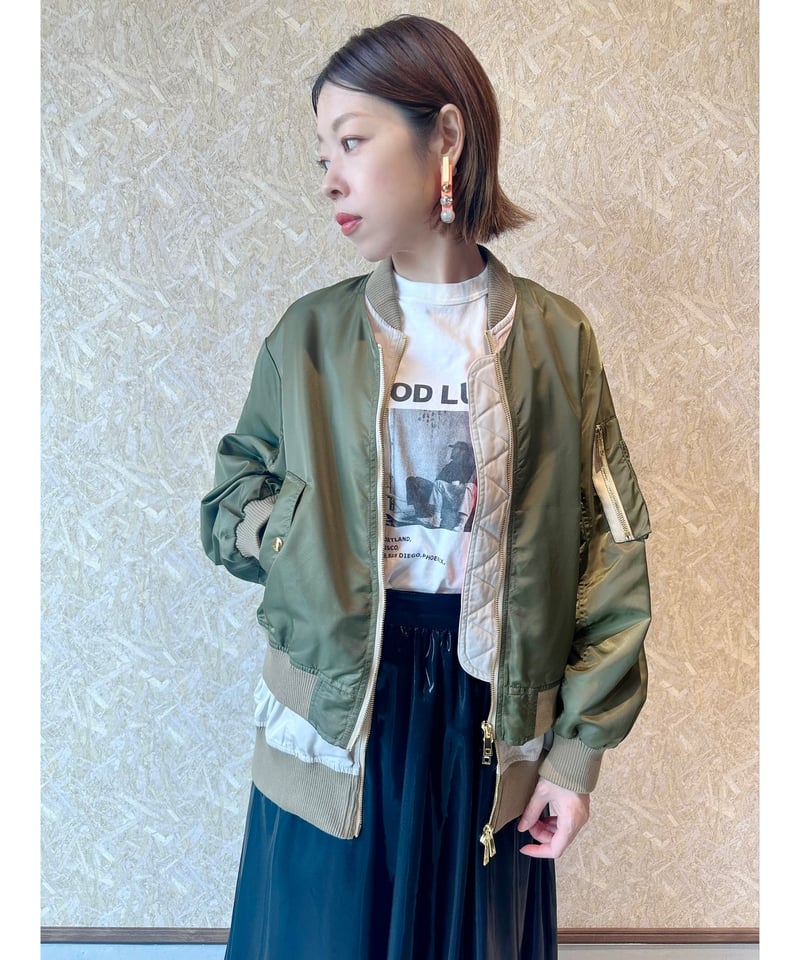 【美品】リズレー　RISLEY ブルゾン ミリタリー　ジャケット　MA-1 RISLEY リズレー MA-1 layered clothing blouson R2403