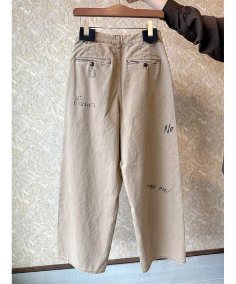 Le Melange ★ cotton twill graphic  pants