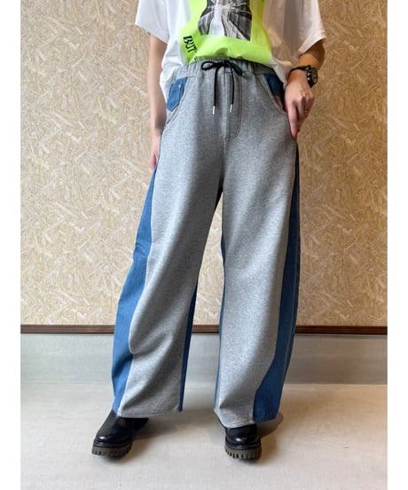 MARECHAL TERRE ★ combination cocoon denim pants