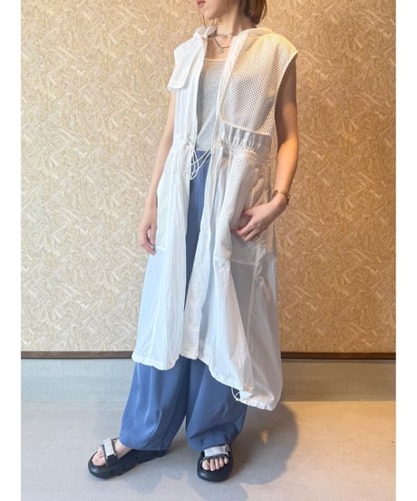 RISLEY ★ long sheer gilet one-piece