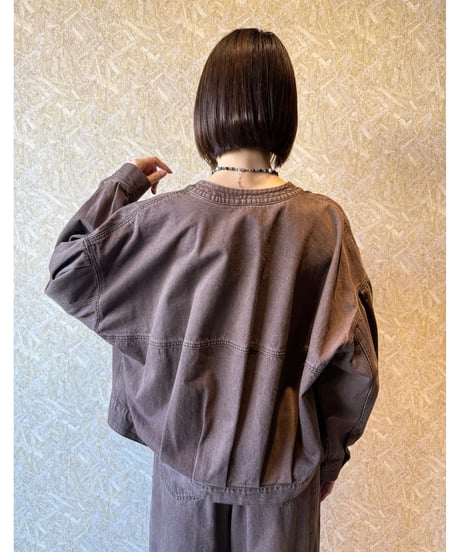 mink chair ★ no collar cocoon denim JK