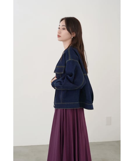 mink chair ★ no collar cocoon denim JK