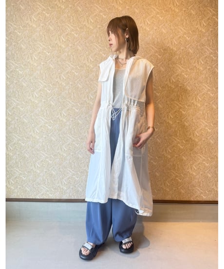 RISLEY ★ long sheer gilet one-piece