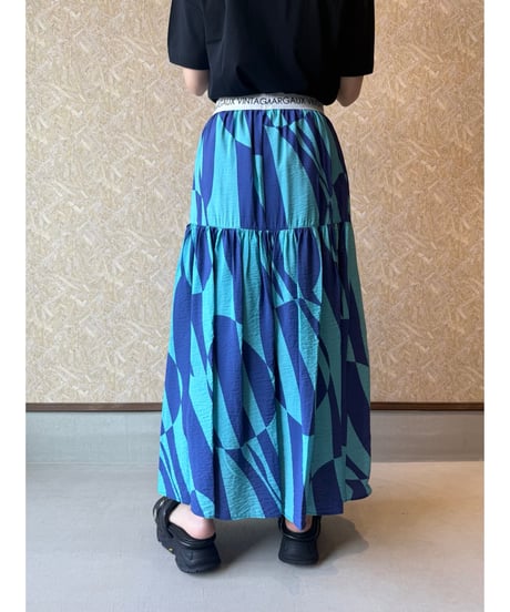 MARGAUX VINTAGE ★ geometric W logo skirt