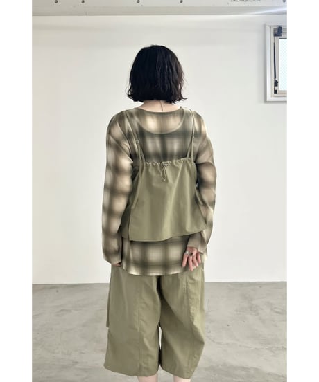 FOSI. ★ shirring nylon camisole