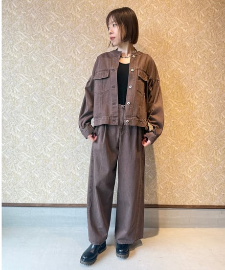 mink chair ★ side seam  denim pants