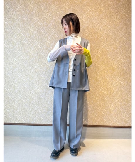 mink chair ★ mini frill straight  pants