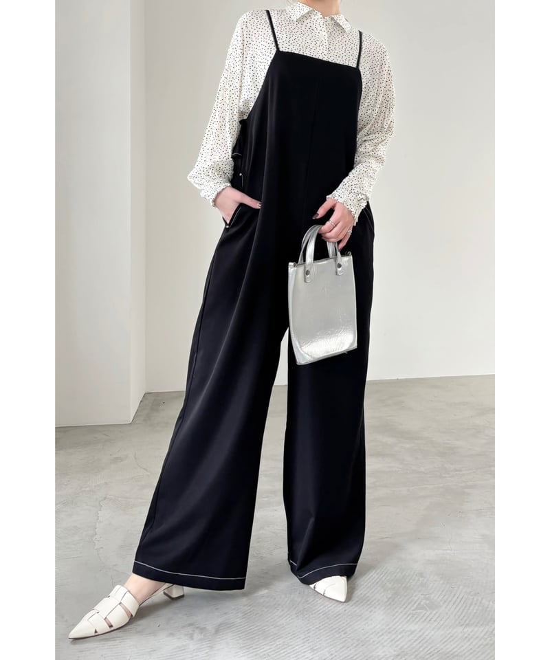 Rin　【ミンクチェア】オールインワン サロペット オーバーオール mink chair ☆ back frill denim salopette | BASTET
